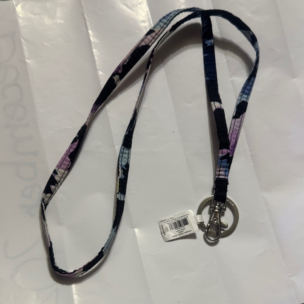Vera Bradley Black and Purple Lanyard-25